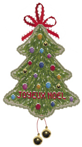 Набор для вышивания елочной игрушки "SAPIN JOYEUX NOEL" (Рождественская ель). Арт 2733