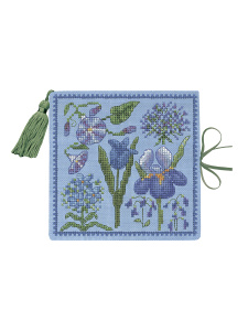 Набор для вышивания чехла для игл "Needle case Blue Flowers" (Голубые цветы), 11 х 11 см. Арт 3483