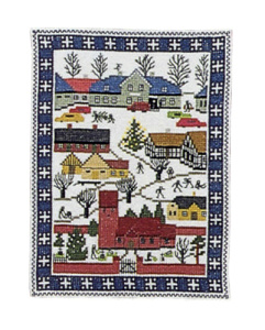 Набор для вышивания: "Рождественский город". Арт 30-4597