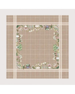 Набор для вышивания скатерти: "FLEURS" (Декабрь в цветах). Арт 6019