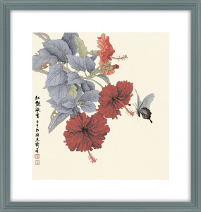 Набор для вышивания "Гибискус и бабочка". Арт 2030846