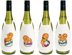 Набор для вышивания фартучков на бутылку "Цыплята". Арт 78-9570                 