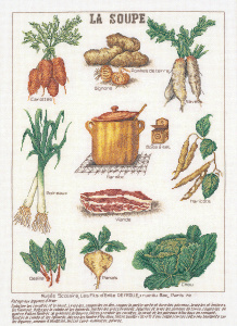 Набор для вышивания "Суп", канва лён 36 ct. Арт 3027                    