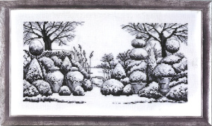 Набор для вышивания "Парковый  ландшафт"(графика). Арт 70-7104                 