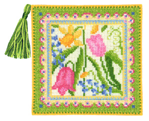 Набор для вышивания чехла для игл: "PIQUE AIGUILLE PRINTEMPS" (Чехол для игл "Весна"). Арт 3452