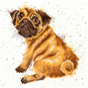 Набор для вышивания "Pug" (Мопс). Арт XHD11