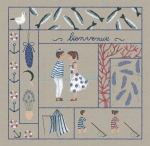 Набор для вышивания:"July" (Июль), 22 х 22 см. Арт 7707