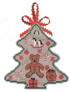 Набор для вышивания елочной игрушки "SAPIN OURS" (Ёлка "Медведь"). Арт 2730