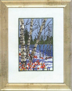 Набор для вышивания "Три березы" (зима). Арт 92-9129                 