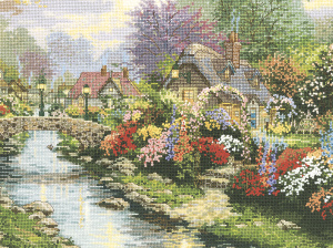 Набор для вышивания "Мост, освещенный фонарями". Арт 50925F                  