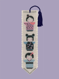 Набор для вышивания закладки "Bookmark Kokeshi" (Кокеши). Арт 4580