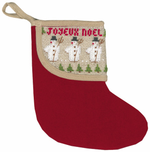 Набор для вышивания сапожка для подарков "SKIEURS" (Лыжники). Арт 7052