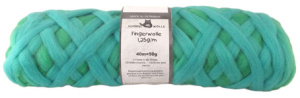 Ровница Fingerwolle, 100% шерсть, цвет мультиколорный, бирюзовые оттенки, 50 г, 40 м. Арт 998-1878