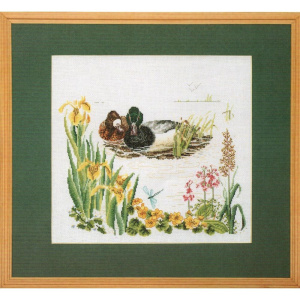 Набор для вышивания "Утки", канва лён 36 ct. Арт 2065