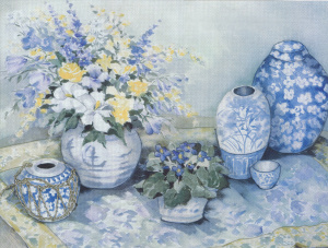 Набор для вышивания "Голубой дельфиниум". Арт 51551                   