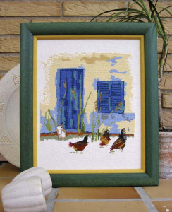 Набор для вышивания: "Дверь с курицей". Арт 20208