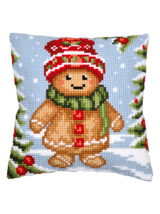 Набор для вышивания подушки "Пряничный человечек". Арт PN-0214122