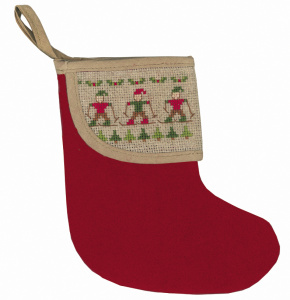Набор для вышивания сапожка для подарков "SKIEURS" (Лыжники). Арт 7051