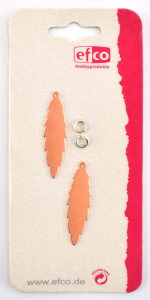 Подвеска "Лист", в комплекте 2 колечка. Арт 9005012                 