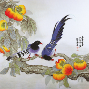 Набор для вышивания "Сороки и и хурма". Арт 2030802