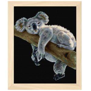 Набор для вышивания "Коала", канва Aida (черная) 16 ct. Арт DSB048