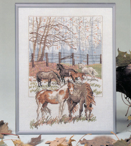 Набор для вышивания "Лошади". Арт 84210