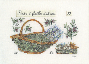 Набор для вышивания "Корзина с лавандой", канва лён 36 ct. Арт 2098