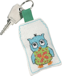 Набор для вышивания брелка "Синяя сова" . Арт 11-4318