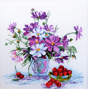 Набор для вышивания "Космея и вишня". Арт 04.005.07               