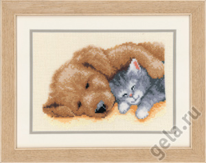Набор для вышивания "Спящие друзья". Арт PN-0012094              