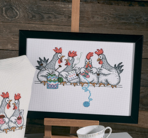 Набор для вышивания "Куриные посиделки". Арт 92-0436