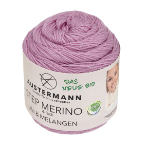 Пряжа Step Merino 4-fath Uni&Melangen Gots, 100% шерсть, 400 м, 100 г. Арт 90317-1003