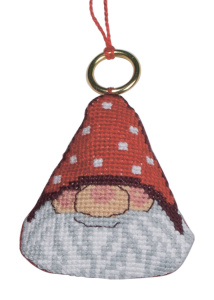 Набор для вышивания ёлочного украшения "Дед Мороз" . Арт 01-8220