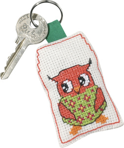 Набор для вышивания брелка "Розовая сова" . Арт 11-4320