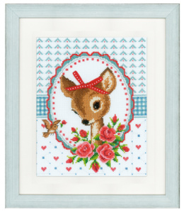 Набор для вышивания "Бэмби и розы". Арт PN-0150452