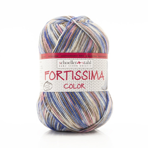 Пряжа Fortissima Socka 4-fach color, 75% шерсть, 25% полиамид, 420 м, 100 г. Арт 90028-2500