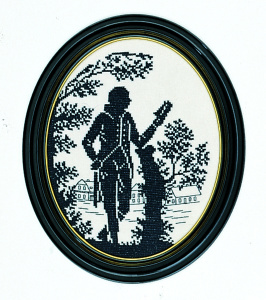 Набор для вышивания "Кавалер с книгой" (силуэт). Арт 12-348                  