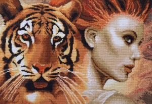 Набор для вышивания "Сама о себе" по картине А. Брагинского. Арт 08.001.02               