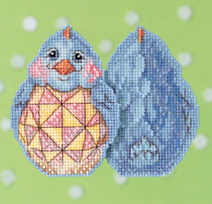 Набор для вышивания "Голубой цыпленок" Jim Shore. Арт JS181711