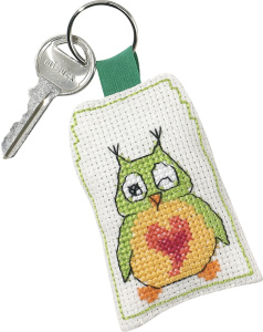 Набор для вышивания брелка "Зелёная сова" . Арт 11-4319