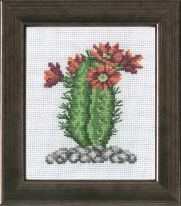 Набор для вышивания "Кактус с оранжевым цветком". Арт 13-7443