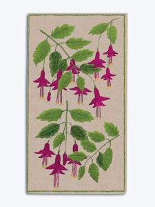 Набор для вышивания футляра для очков "Spectacle case Fuchsia printed " (Фуксия), 9 х 16,5 см. Арт 3011