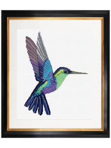 Набор для вышивания "Колибри", канва лен 32 ct, 31 х 36 см. Арт 616+658936+