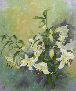 Набор для вышивания "Лилия в зеленой оправе". Арт 2031207