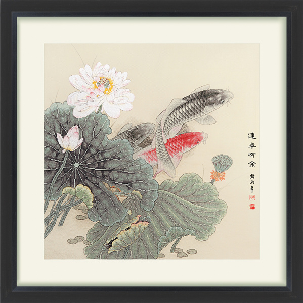 Набор для вышивания "Лотос и карпы". Арт 2031501