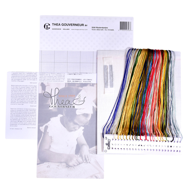 Набор для вышивания "Банки с горчицей", канва лён 36 ct. Арт 3046                    