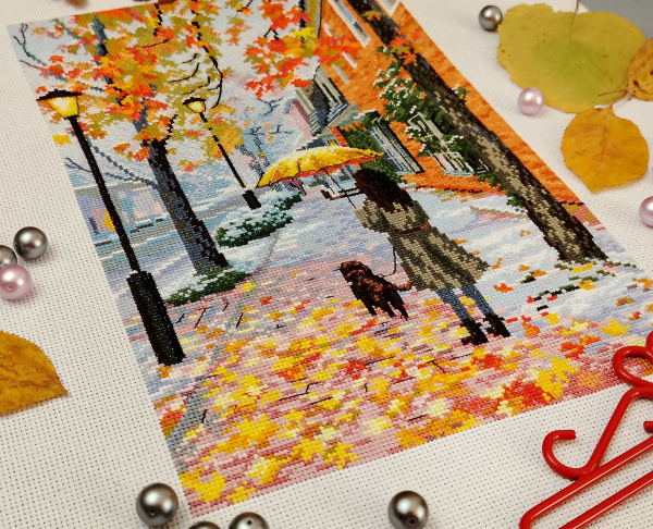 Набор для вышивания  "Первый снег". Арт 02.012.09