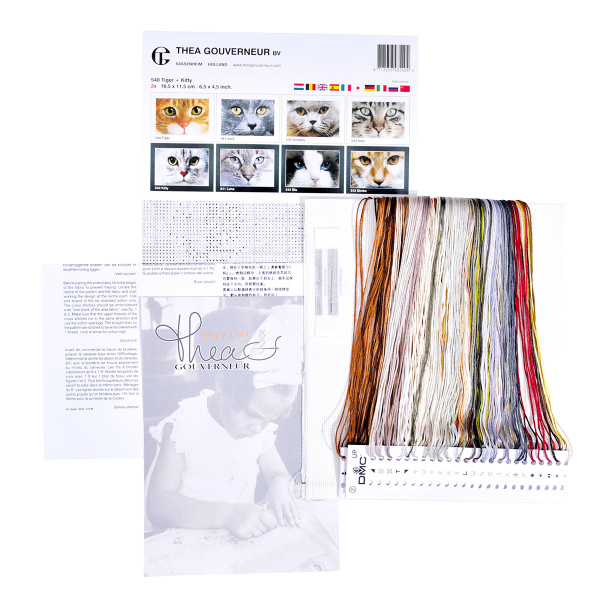 Набор для вышивания "Два котёнка", канва Aida 16 ct. Арт 540A