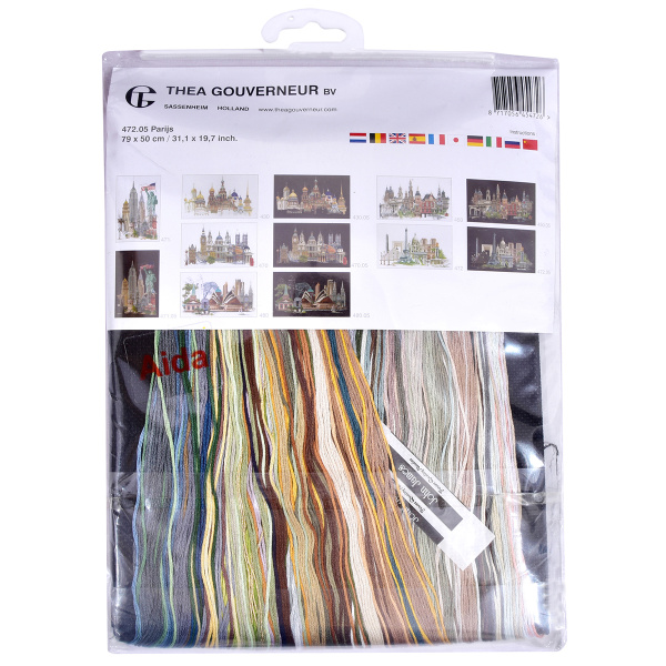 Набор для вышивания "Париж", канва аида (черная) 18 ct. Арт 472.05                  