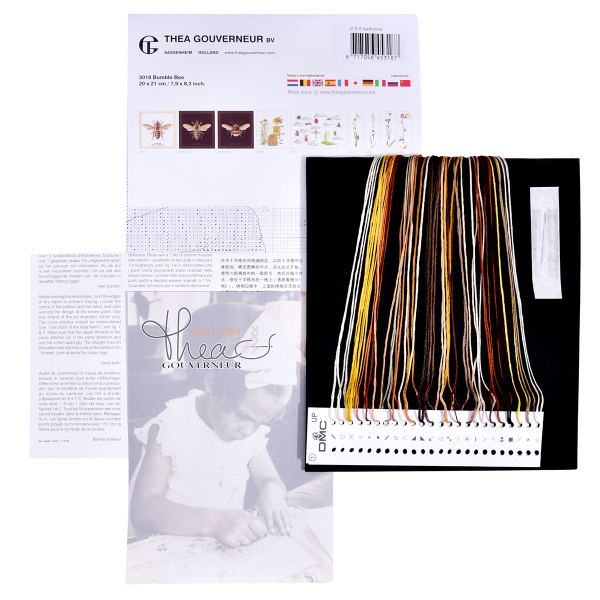 Набор для вышивания "Шмель", канва аида (черная) 18 ct. Арт 3018.05                 